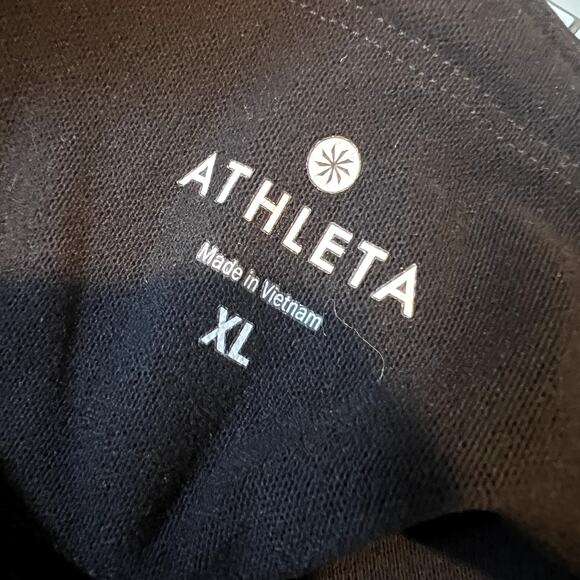 Athleta Black Radiant Grid High Traverse Leggings Pockets Women's Size XL - Picture 9 of 9